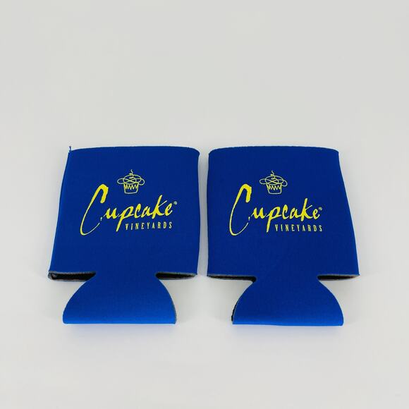 Cupcake Wine / Vineyards  Beer Bottle / Soda Can Koozies - Set of 2 - New - Picture 8 of 10